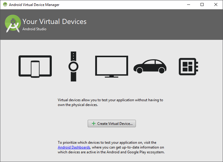 Android Virtual Device (AVD) Manager