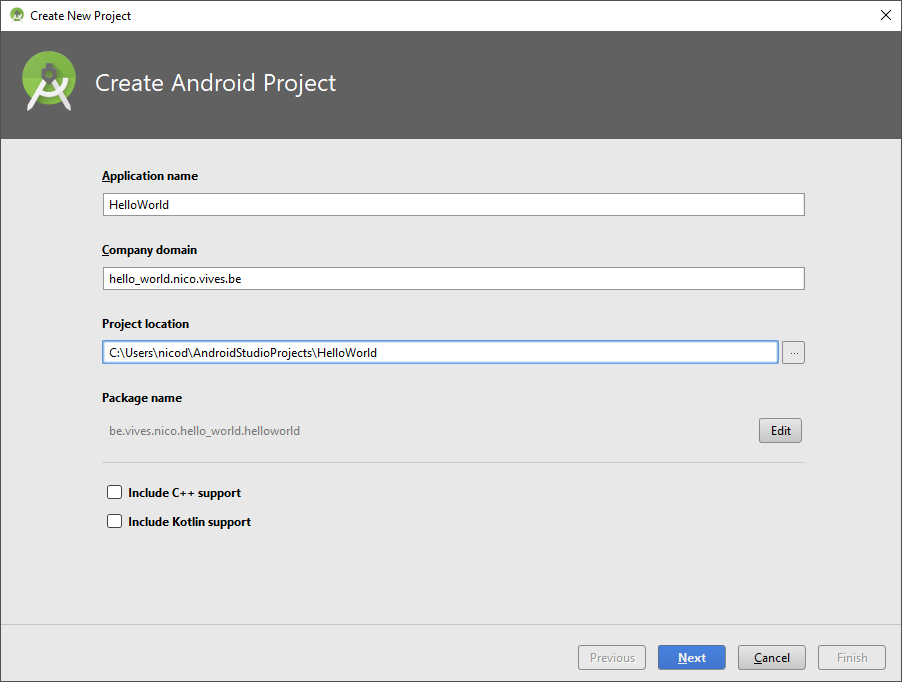 Naming your Application