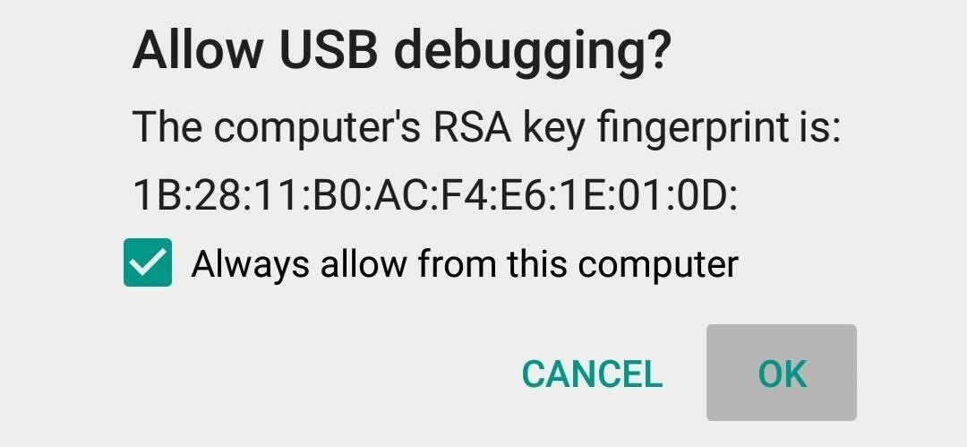 USB Debugging and RSA Fingerprint