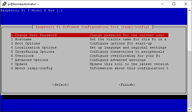 Raspbian configuration tool