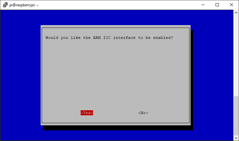 Raspi-config for I2C