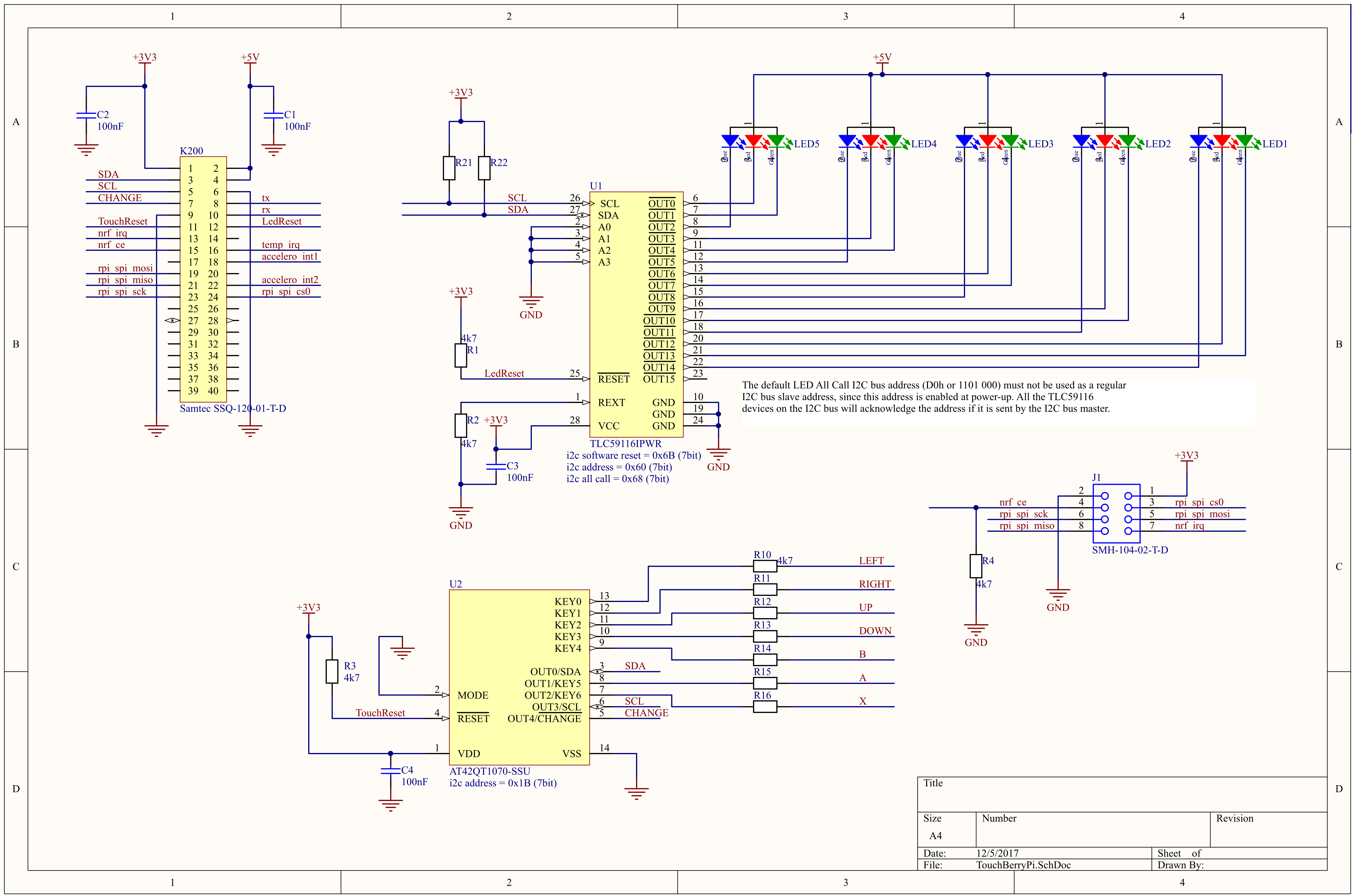 Schematic QT1070 and TLC59116